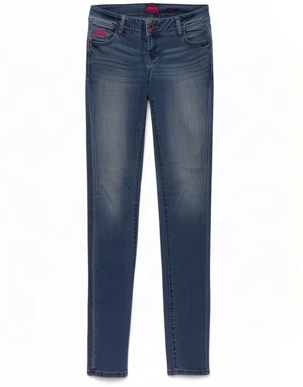Blugi skinny pentru femei Superdry W29 L32 bumbac albastru