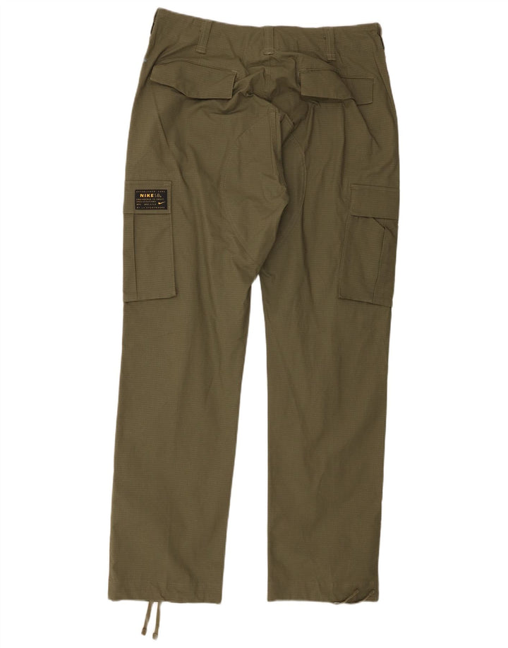 Pantaloni cargo drepti pentru bărbați Nike W32 L30 bumbac kaki check