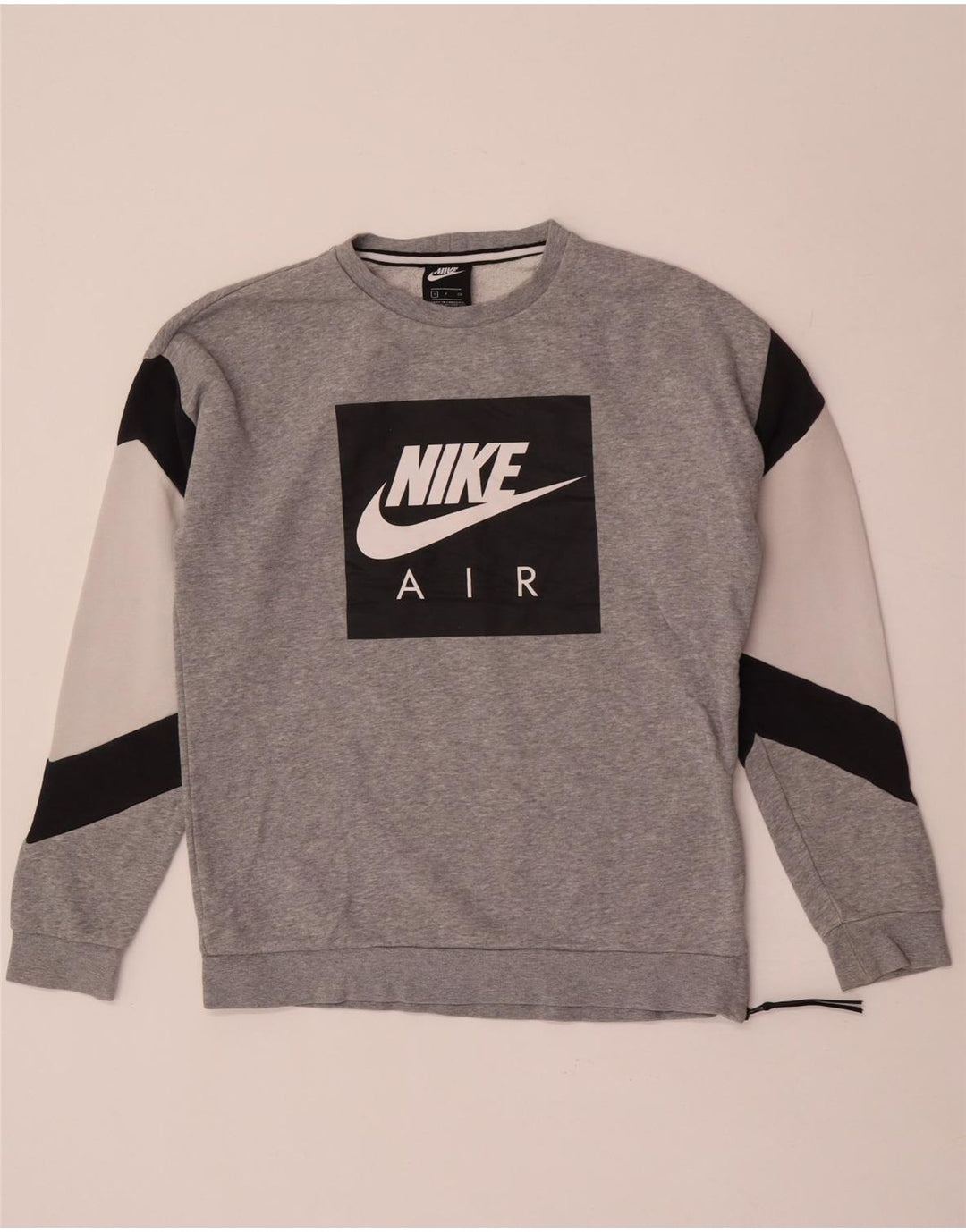 Hanorac grafic pentru bărbați Nike Jumper mic, gri, bumbac color bloc