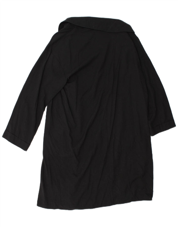 Pardesiu deschis pentru femei Zara UK 14 Medium Black Lyocell
