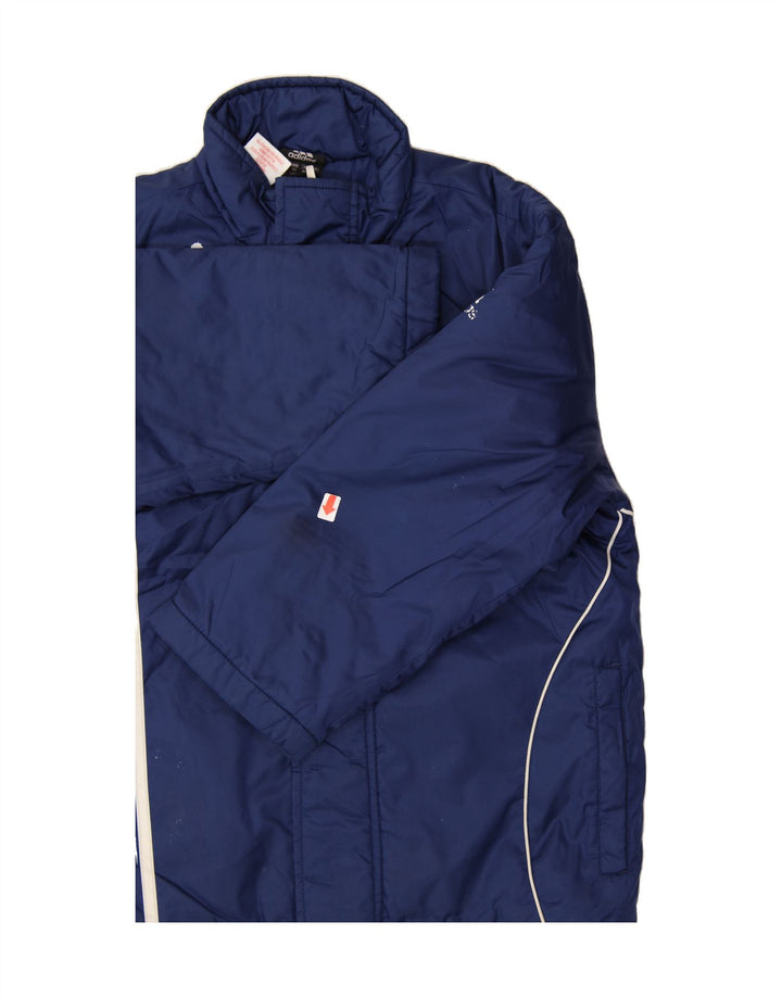 ADIDAS Boys Windbreaker Coat 7-8 Years Navy Blue Polyamide Vintage Adidas and Second-Hand Adidas from Messina Hembry 