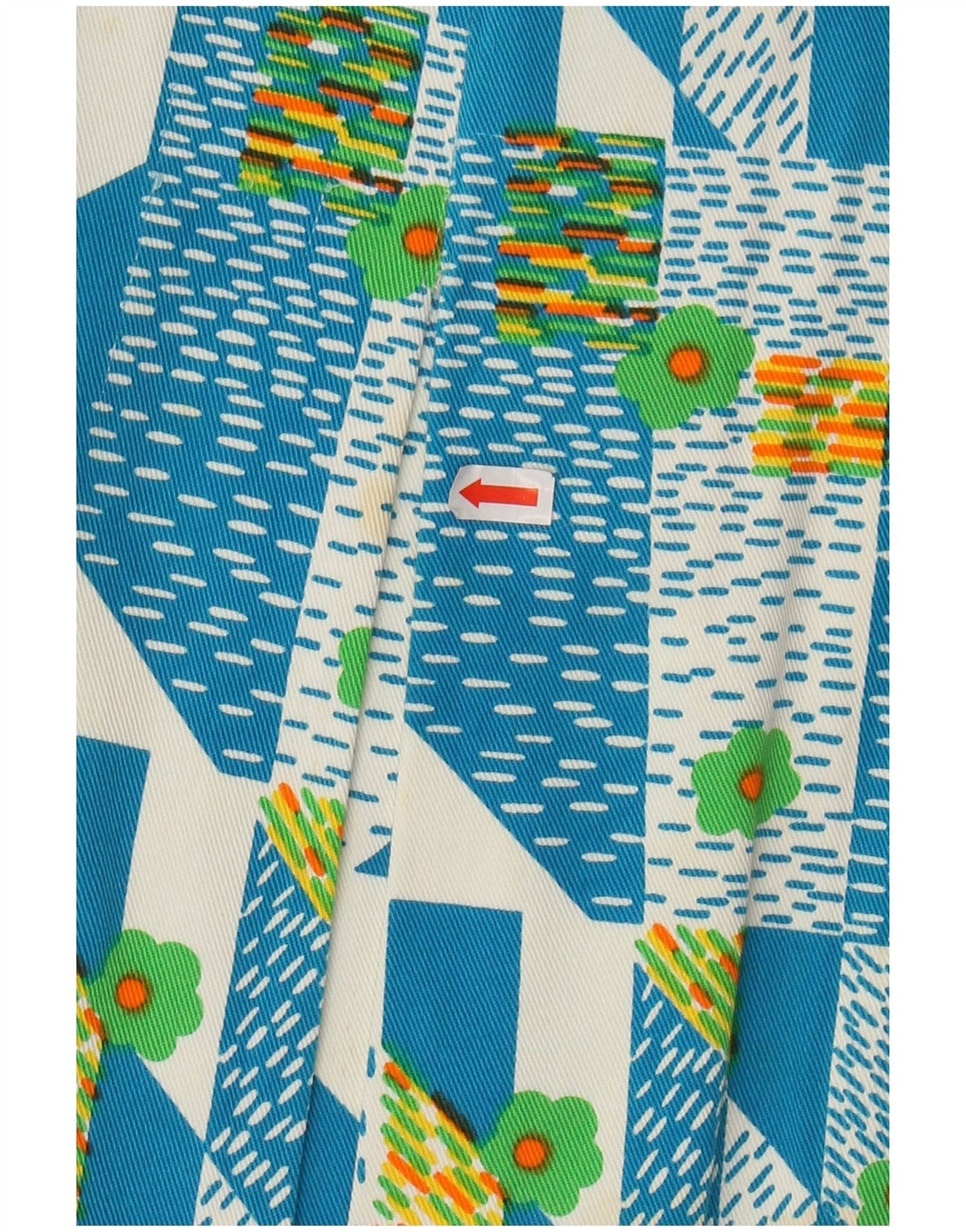 Fustă A-Line pentru femei VINTAGE IT 48 XL W38 Blue Geometric