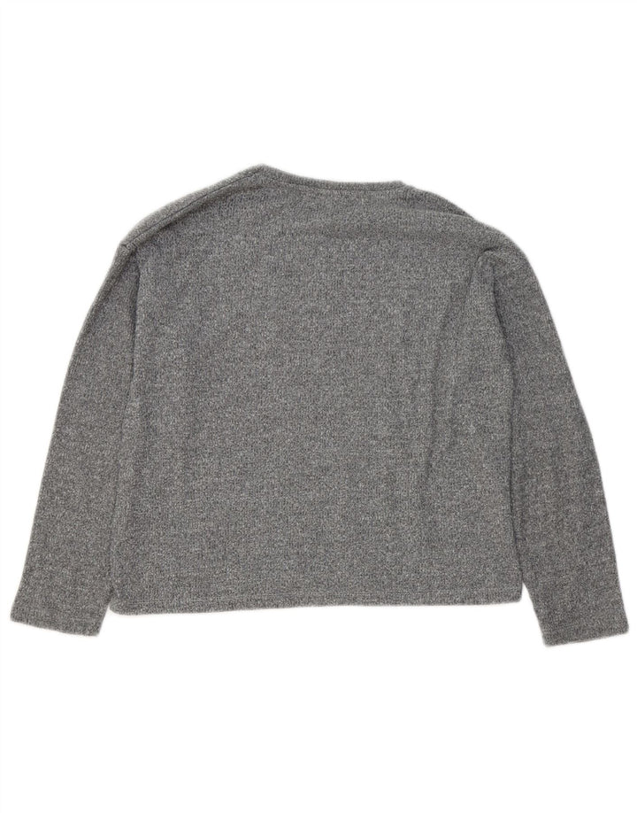 Zara Fete Top Grafic Maneca Lunga 11-12 Ani Gri Poliester