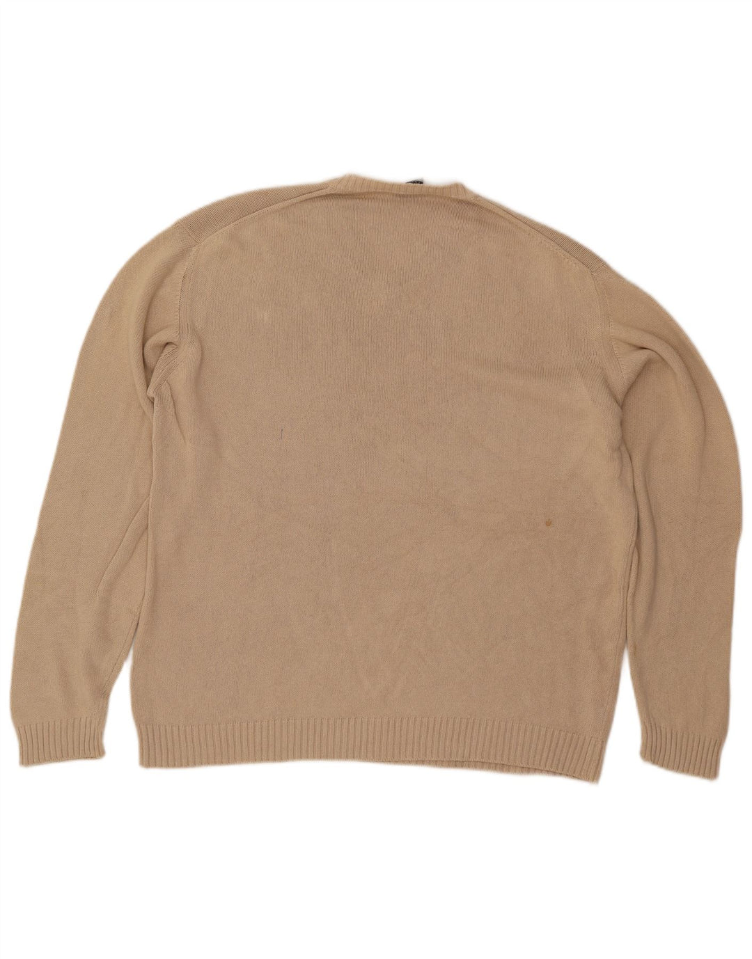 Pulover Trussardi pentru bărbați cu decolteu în V, mare, bej, bumbac