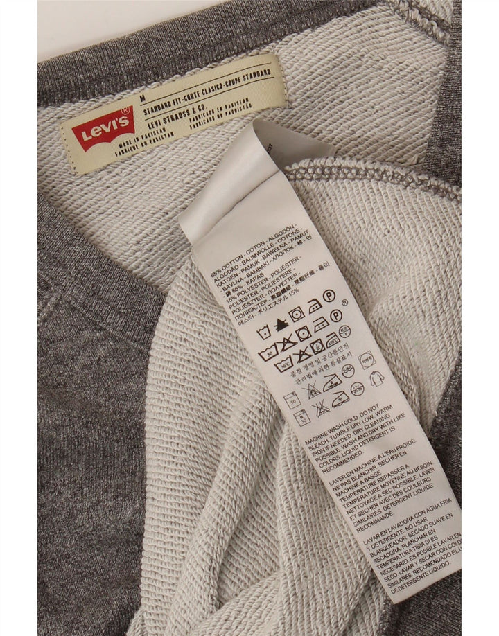 Pulover pentru bărbați LEVI'S, cu ajustare standard, din bumbac cu pete, gri mediu