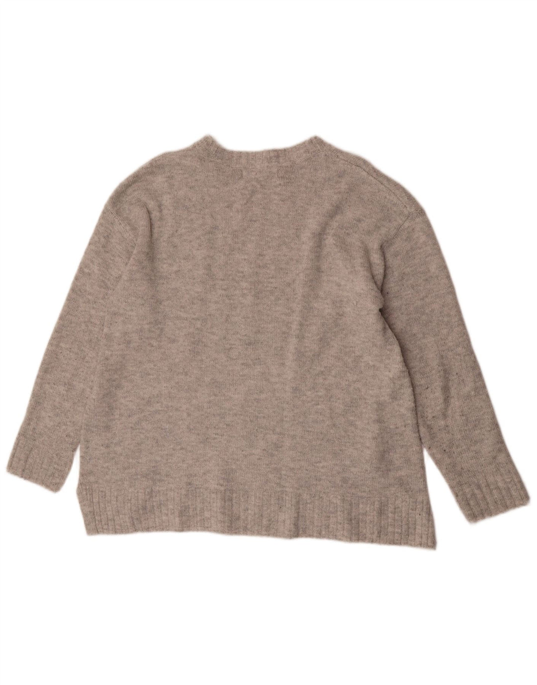 Pulover pentru femei Marks & Spencer cu decolteu rotund UK 14 Medium Gri Acrilic