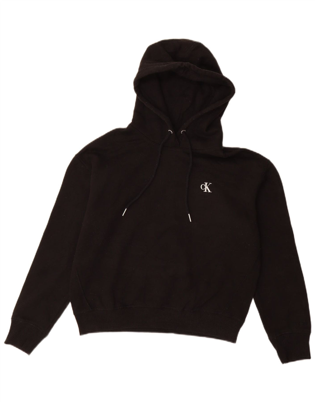 CALVIN KLEIN JEANS Pulover cu glugă pentru femei UK 14 Bumbac mediu negru