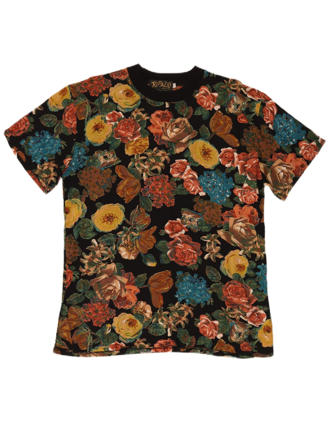Topazio Bluză Femei Top UK 14 Medium Multicolor Floral Viscose