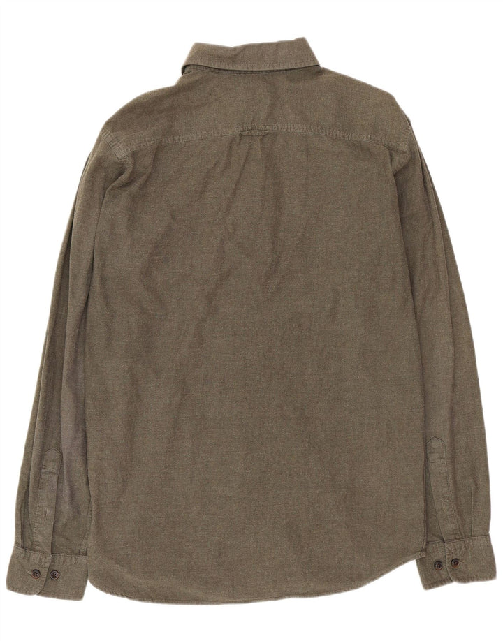 Cămașă Jack & Jones pentru bărbați, bumbac mediu kaki