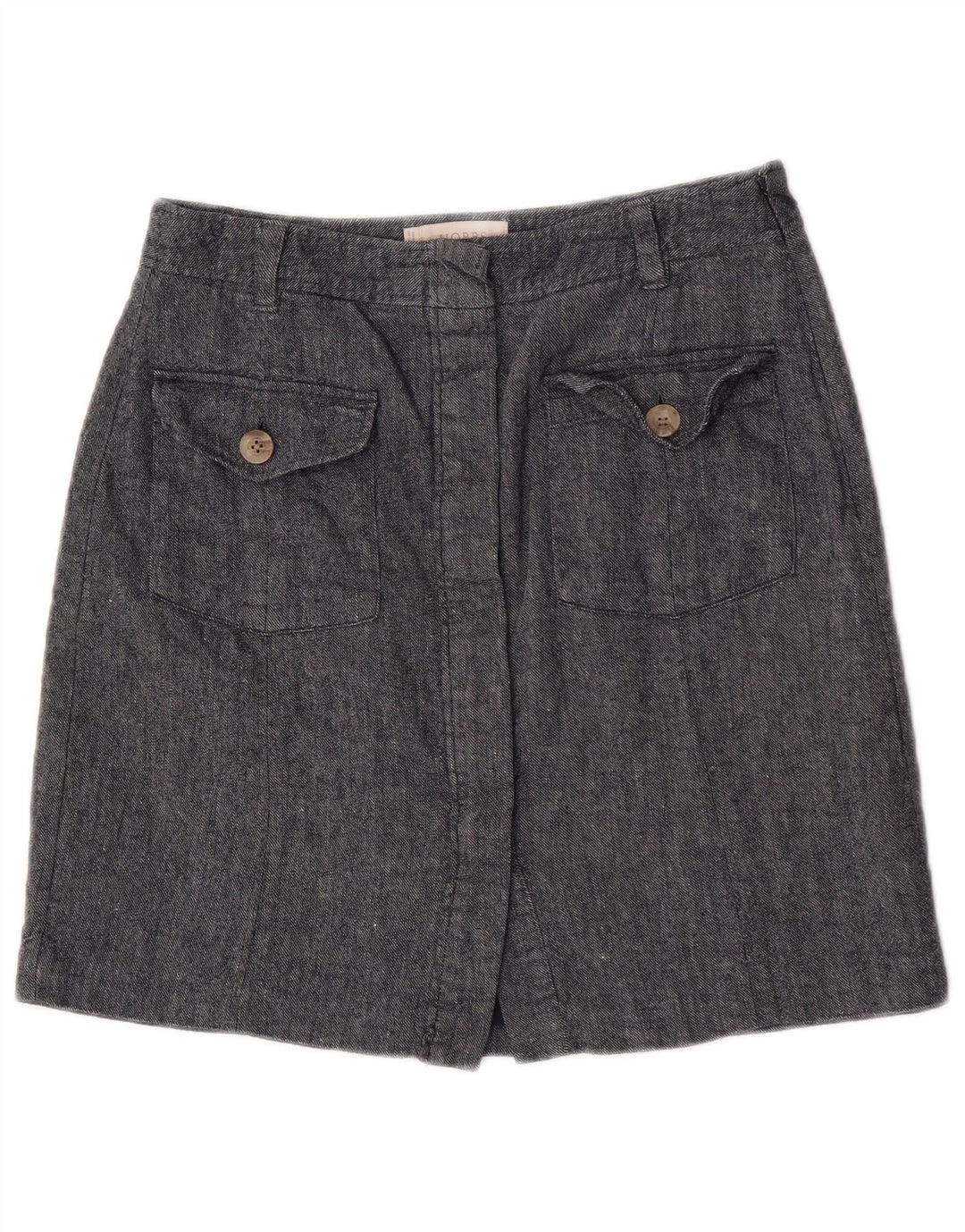 Fusta mini Hobbs pentru femei UK 10 Small W28 Blue Bumbac