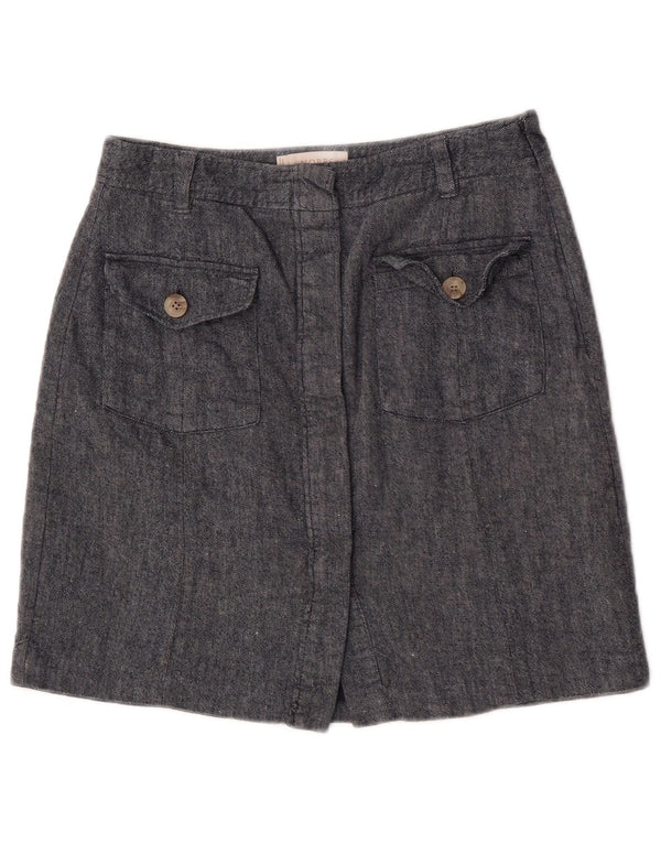 Fusta mini Hobbs pentru femei UK 10 Small W28 Blue Bumbac