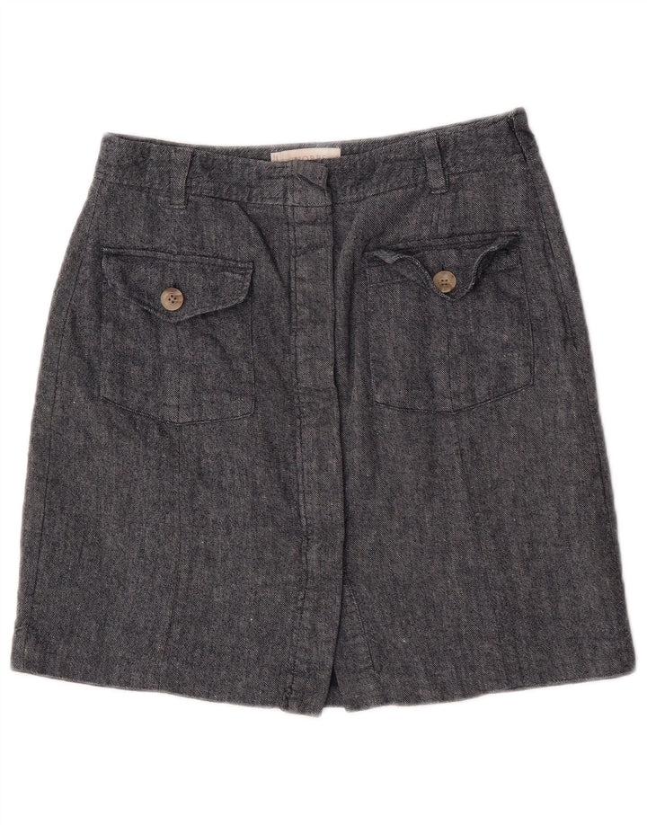 Fusta mini Hobbs pentru femei UK 10 Small W28 Blue Bumbac
