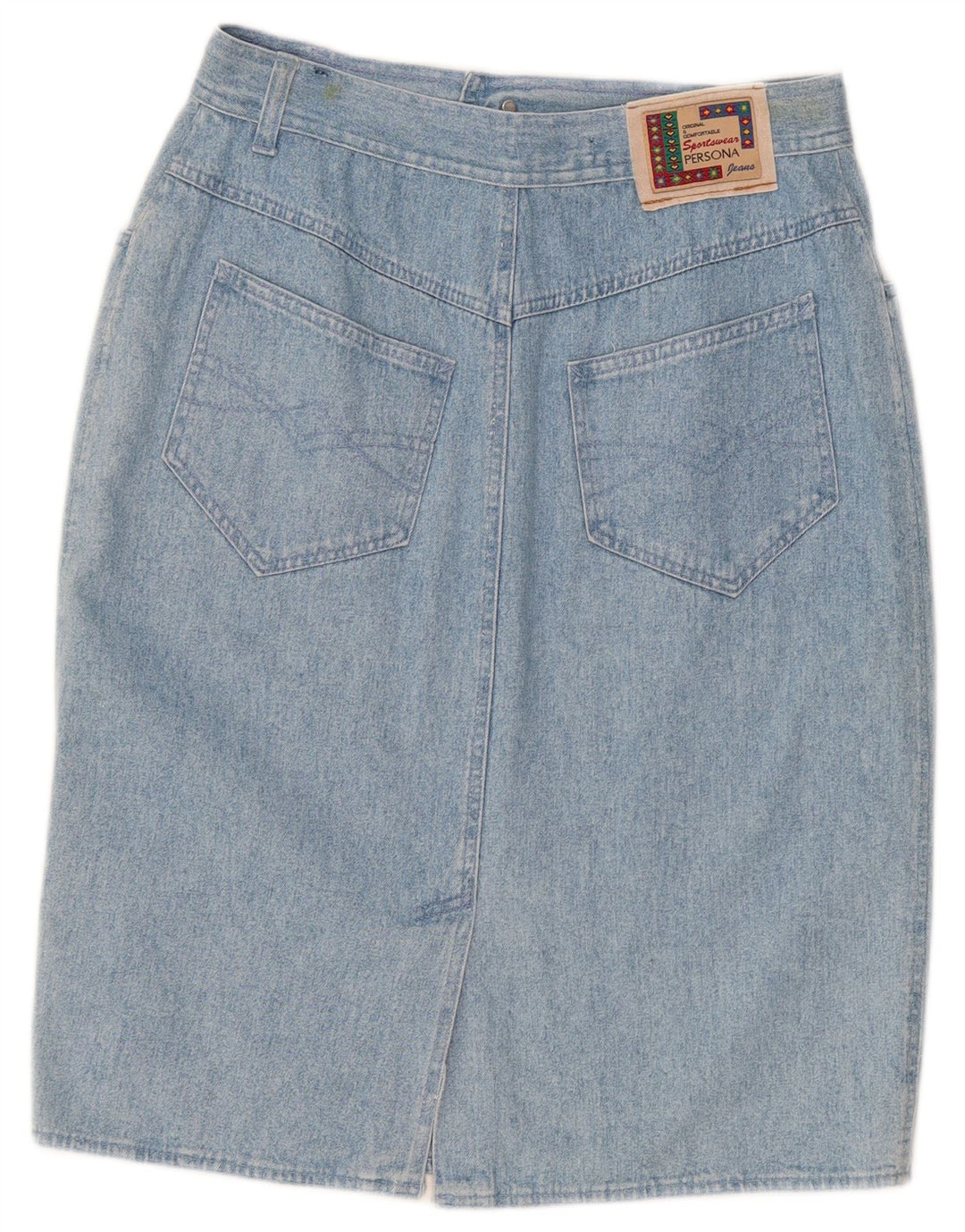 Fusta de blugi pentru femei Persona Mărimea 21 Medium W30 Bumbac albastru