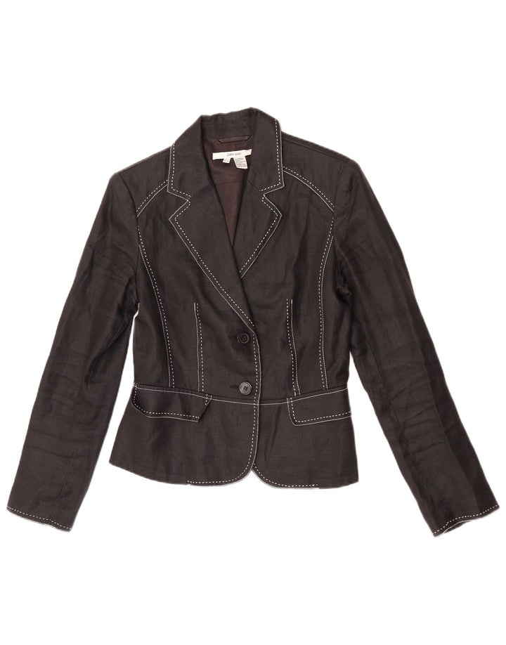 Jachetă Blazer Femei Zara cu 2 nasturi EU 40 Medium Black Ramie