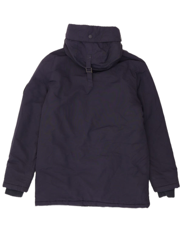 Jachetă parka cu glugă Superdry pentru bărbați UK 40 mare nailon bleumarin
