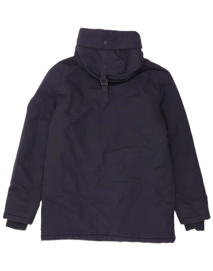 Jachetă parka cu glugă Superdry pentru bărbați UK 40 mare nailon bleumarin