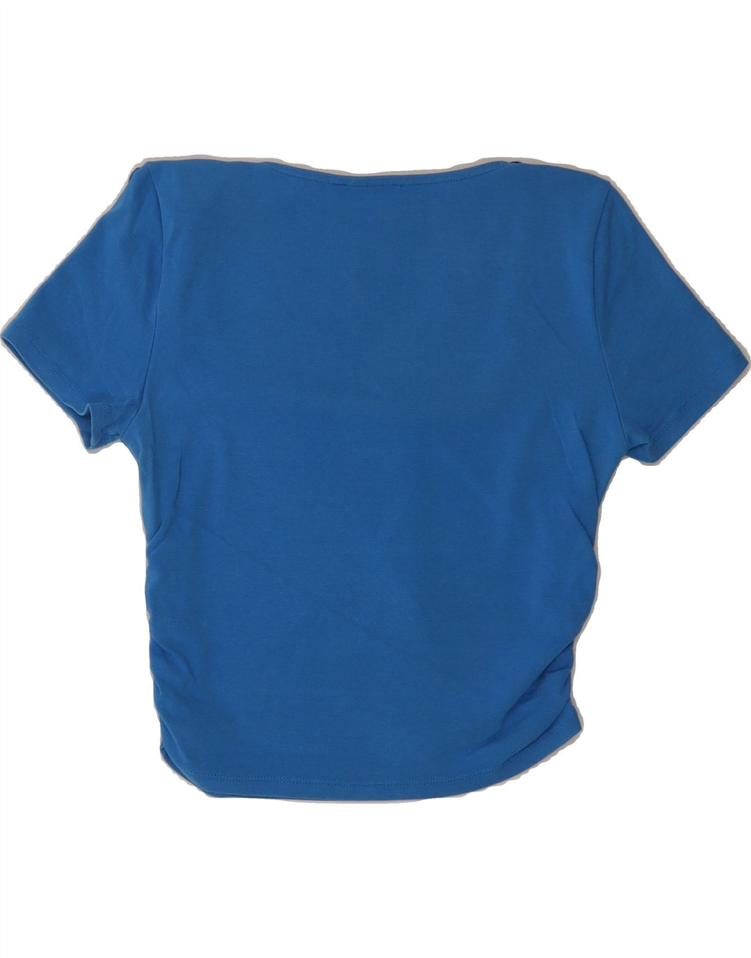 ZARA Womens Crop Blouse Top UK 12 Medium Blue Cotton Vintage Zara and Second-Hand Zara from Messina Hembry 