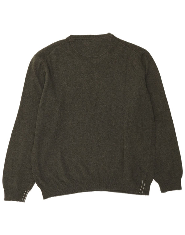 Pulover Marlboro Classics pentru bărbați, cu gât crew, 2XL, lână verde