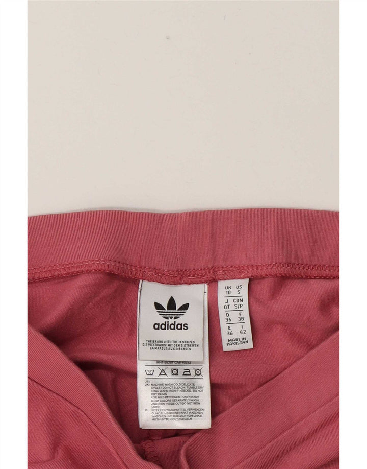 Leggings pentru femei Adidas UK 10 mic roz bumbac