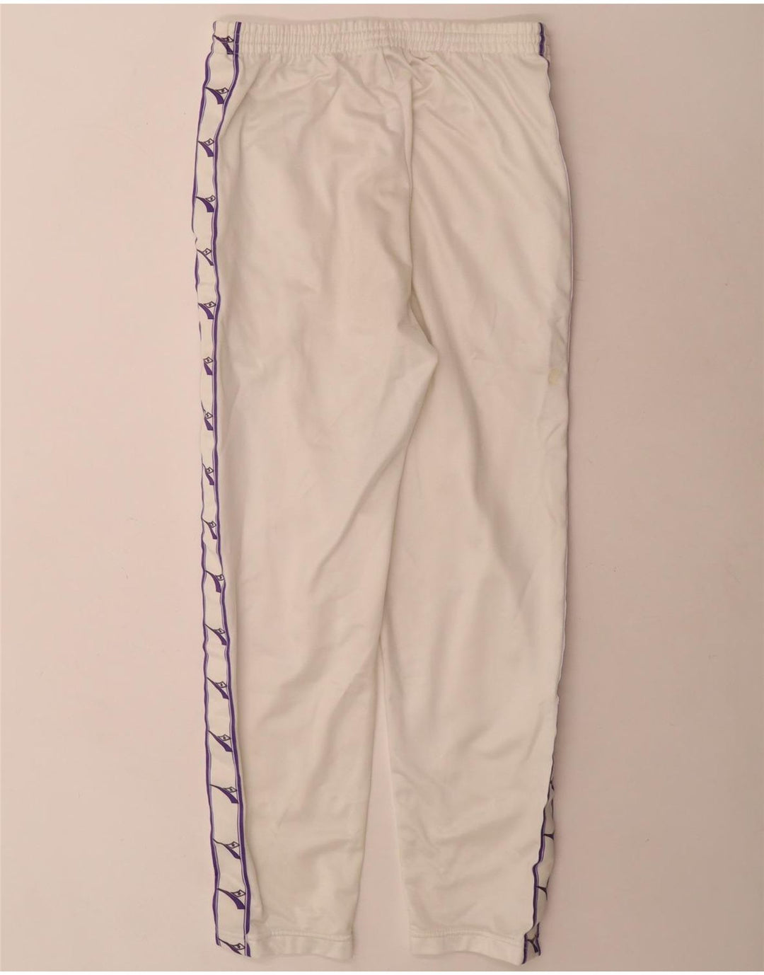 Pantaloni de trening grafic Diadora pentru femei UK 10 Poliester alb mic