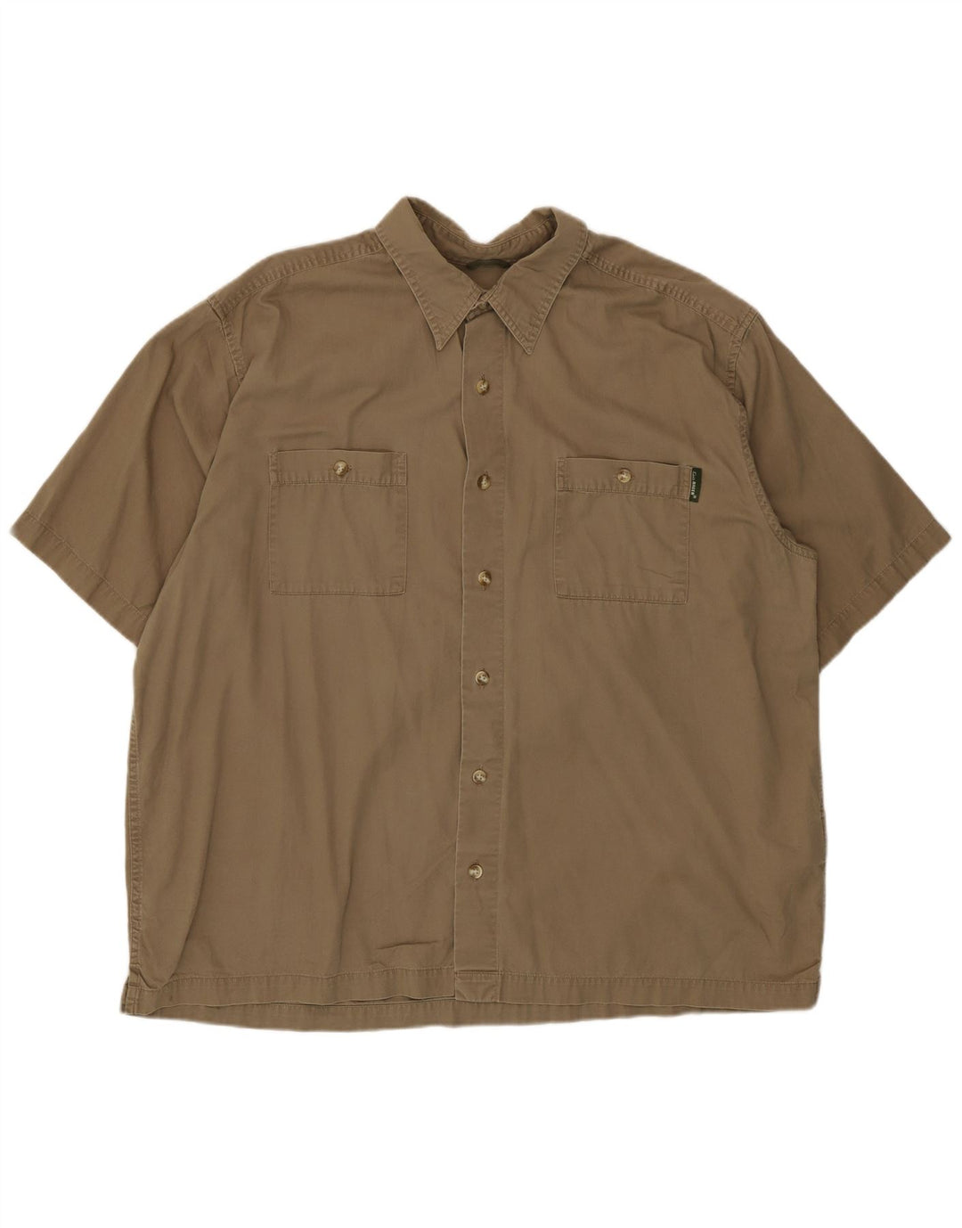 Cămașă cu mânecă scurtă pentru bărbați Eddie Bauer, bumbac bej XL
