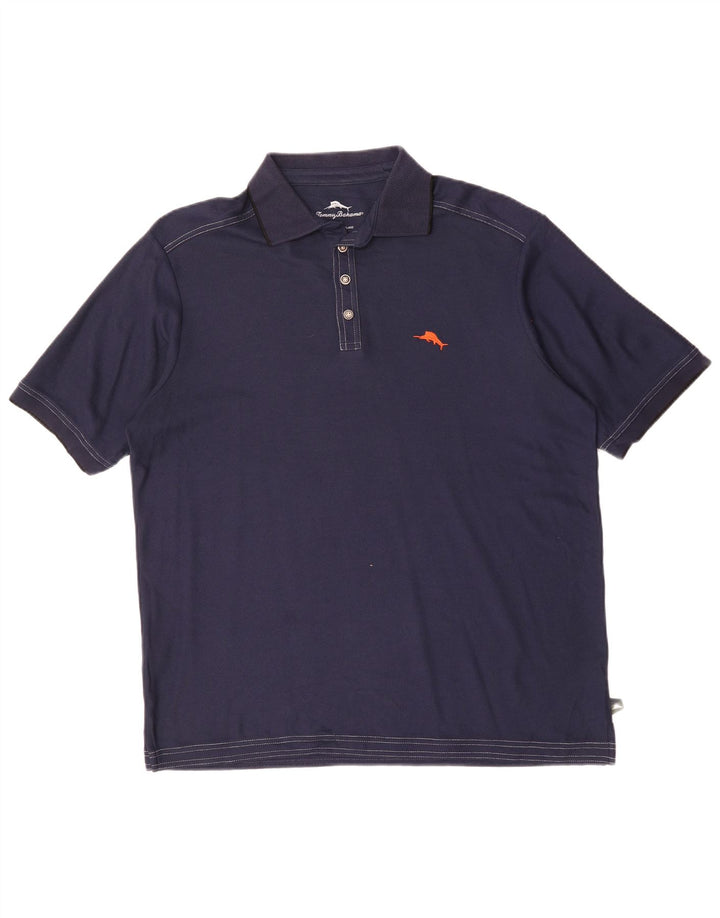 TOMMY BAHAMA Cămașă Polo pentru bărbați Bumbac mediu albastru bleumarin