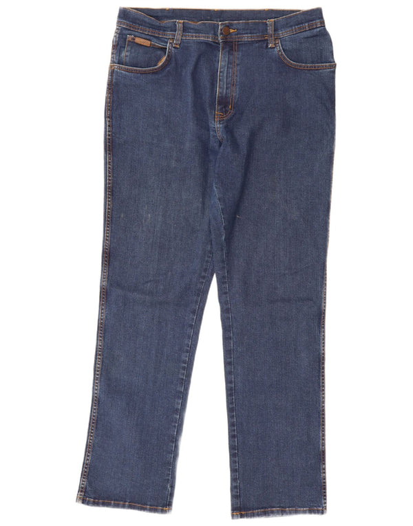 WRANGLER Blugi pentru bărbați Texas Stretch drepte W36 L34 Bumbac albastru