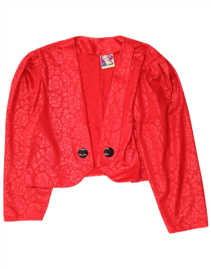 Top bolero pentru femei C&A EU 38 Poliester Floral Roșu Mediu