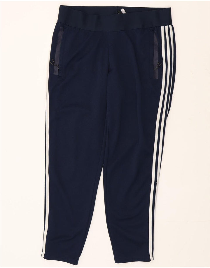Pantaloni de trening Adidas pentru femei Marea Britanie 16/18 Poliester mare bleumarin