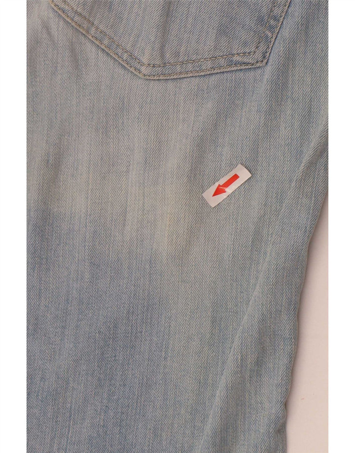 Blugi slim pentru femei Zara EU 38 Mici W28 L27 Albastru Colorblock