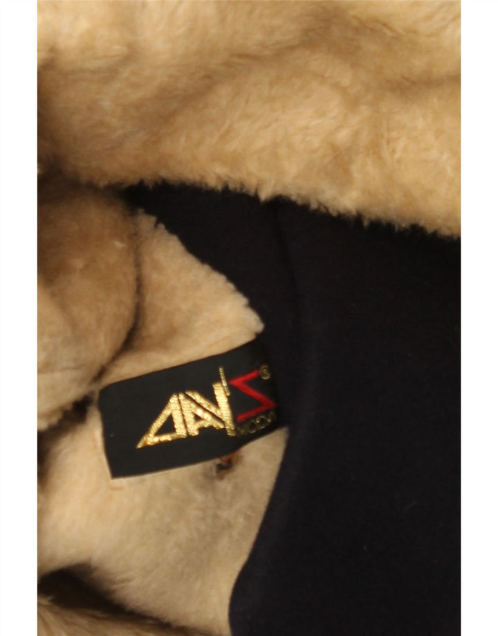 Palton Sherpa pentru bărbați vintage UK 36 Mic Bleumarin