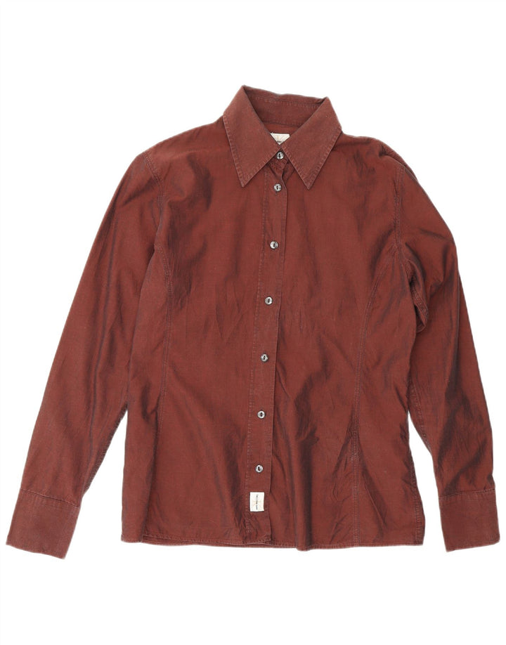 Cămașă pentru femei CALVIN KLEIN JEANS UK 12 Bumbac Burgundy mediu