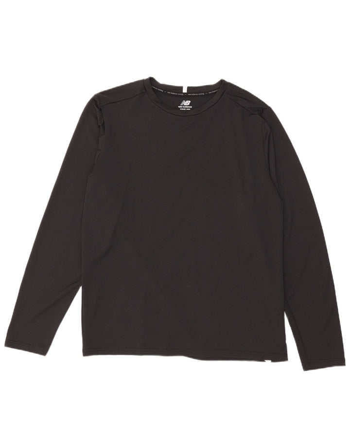 Top pentru bărbați New Balance cu mânecă lungă, mare, negru, poliester