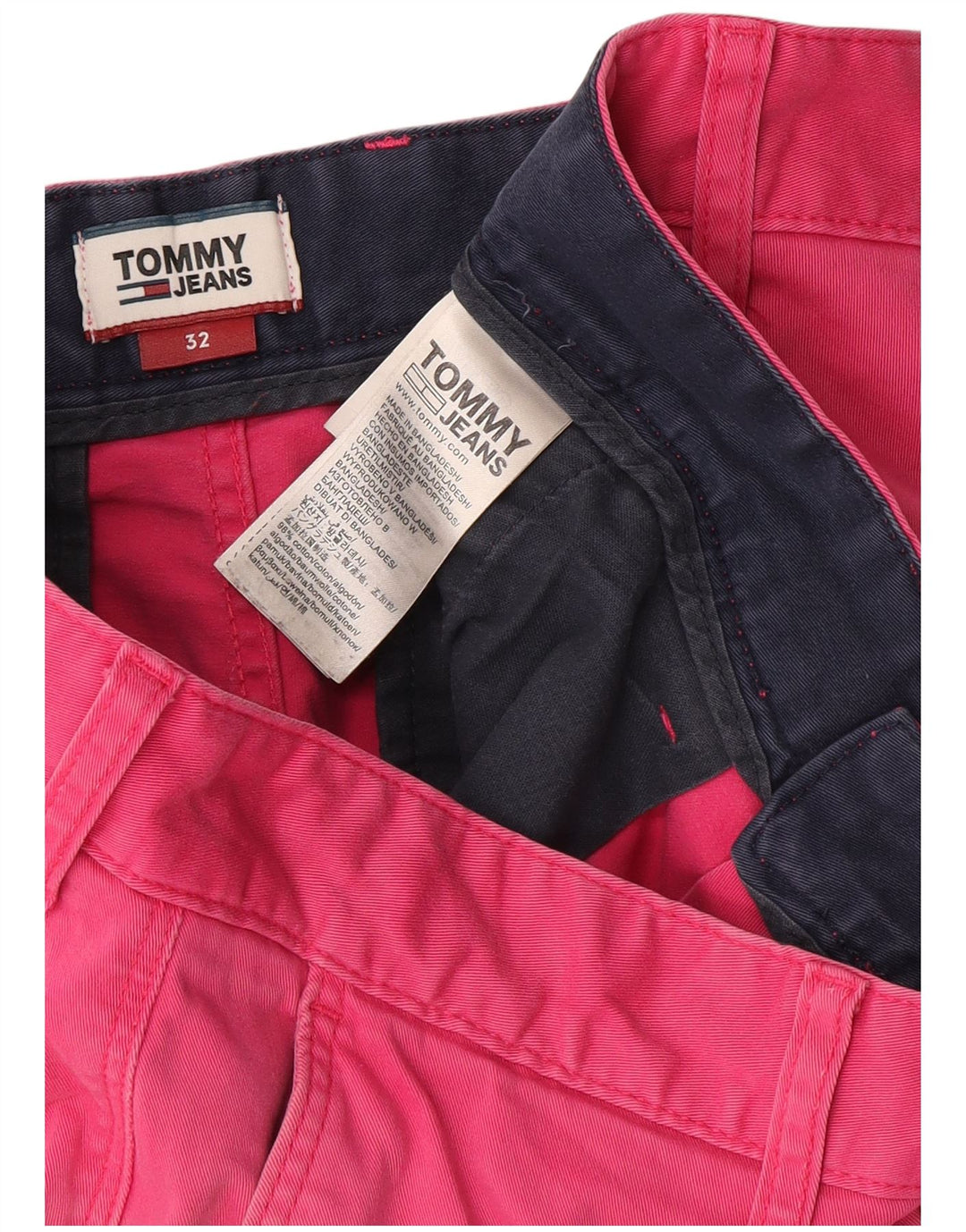Pantaloni scurți chino pentru bărbați Tommy Hilfiger W32 bumbac roz mediu