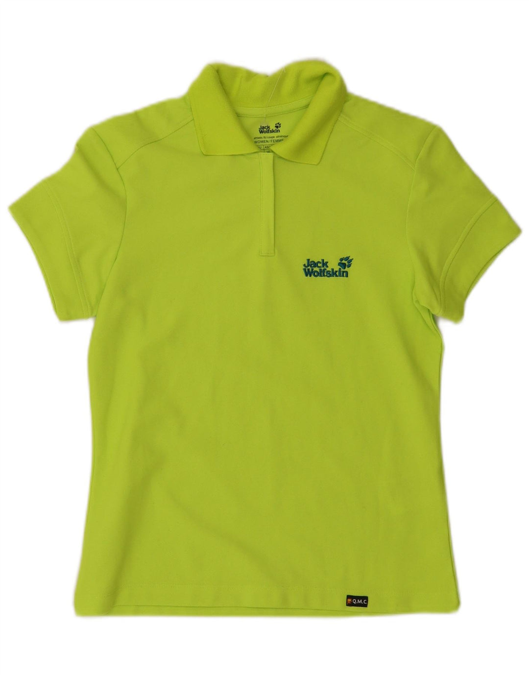 JACK WOLFSKIN Tricou polo pentru femei UK 10 Poliester verde mic
