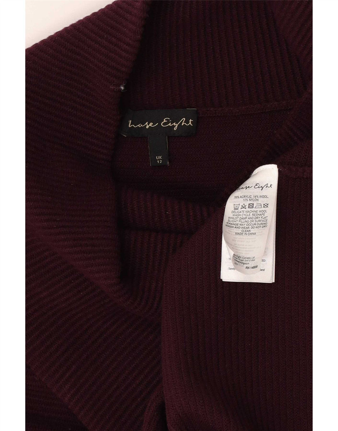 Phase Eight Womens Oversized Longline Cardigan Sweater UK 12 Medium Maroon