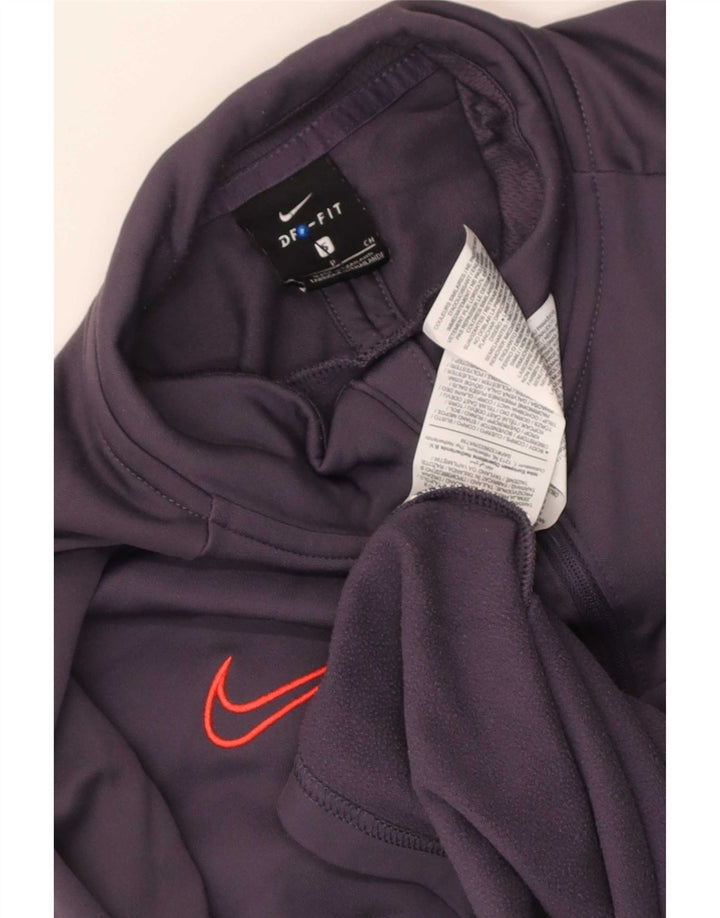 Top de trening pentru bărbați Dri Fit, cu fermoar și gât, din poliester violet