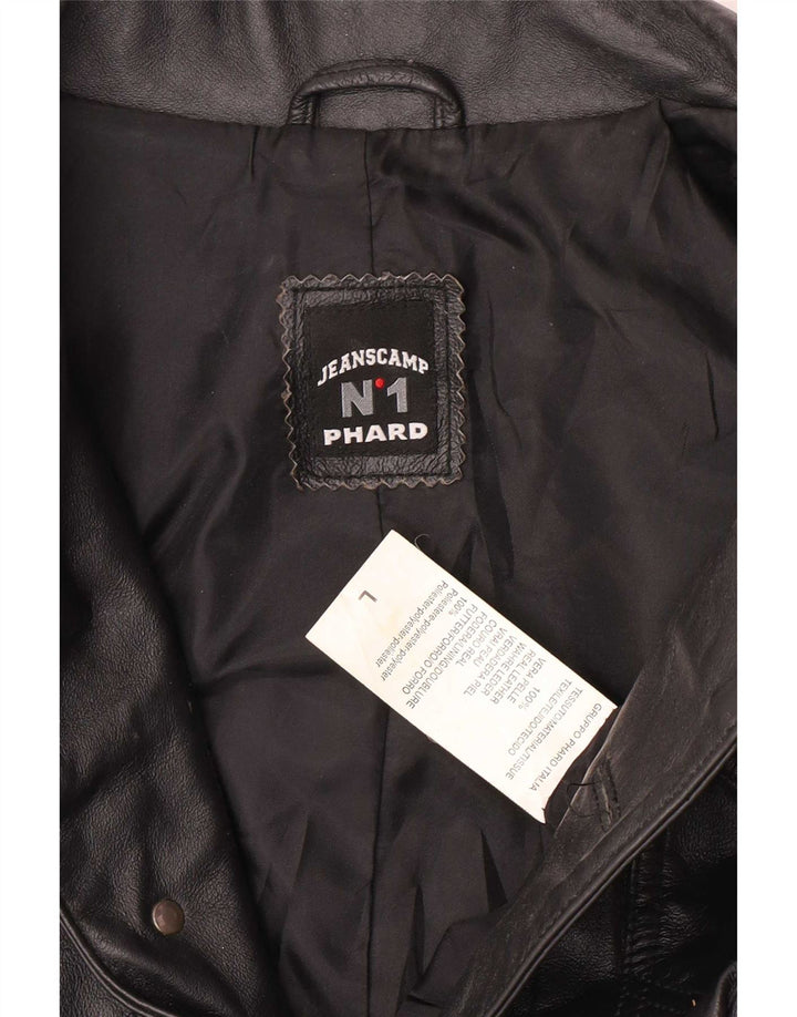 Trench din piele pentru femei Phard UK 14 mare negru