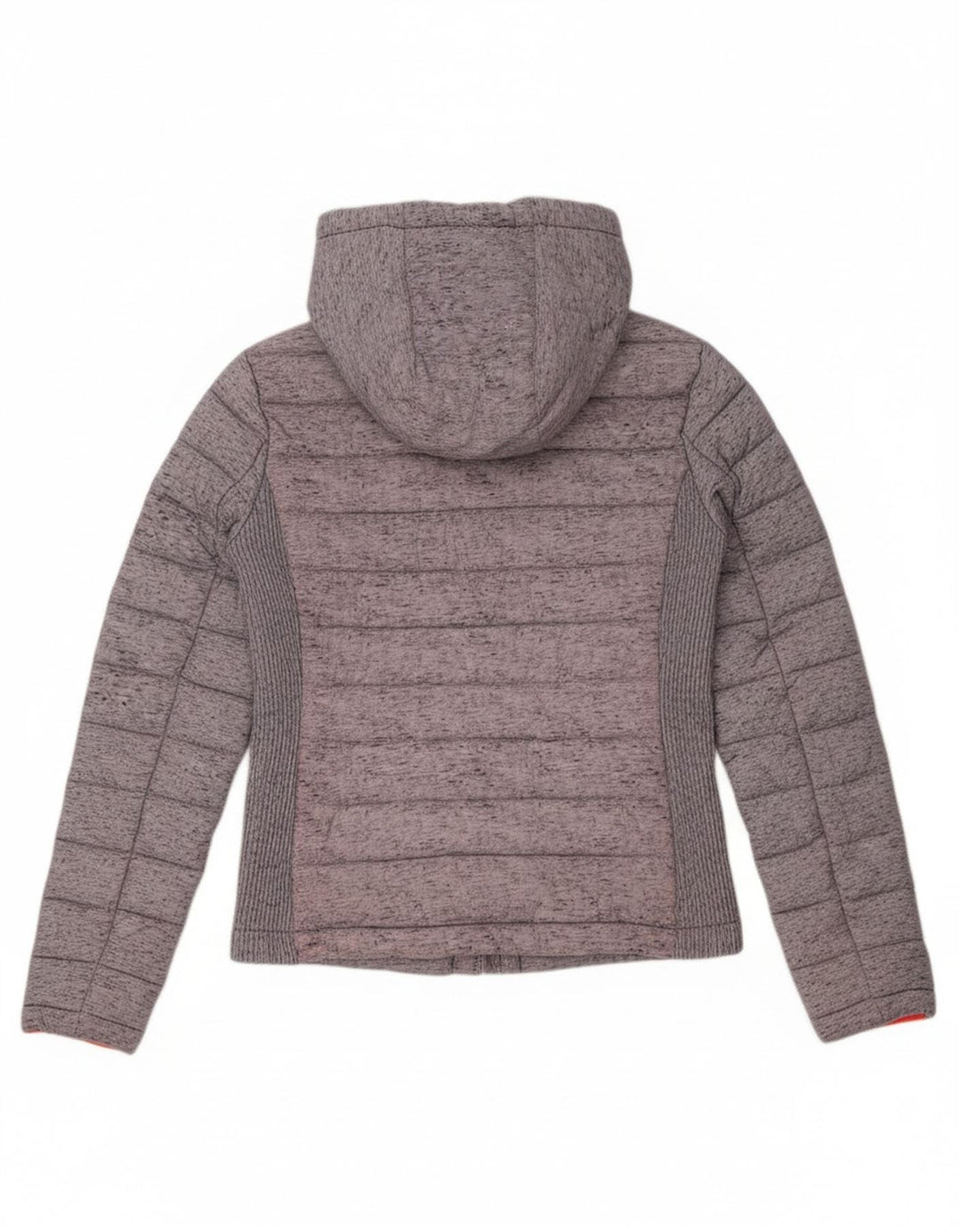 Jachetă căptușită cu glugă Superdry pentru femei UK 8 XS Gri poliester color bloc
