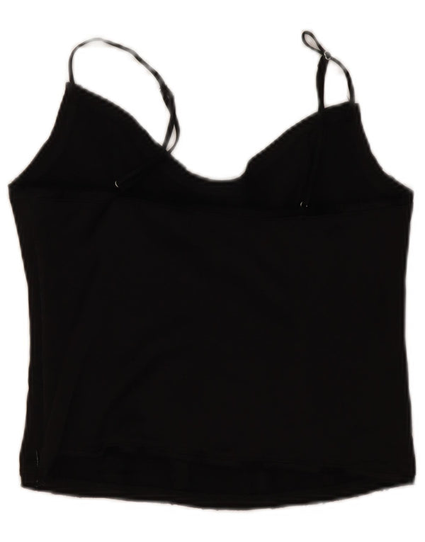 Top Crop pentru femei Zara UK 12 Medium Black Viscose