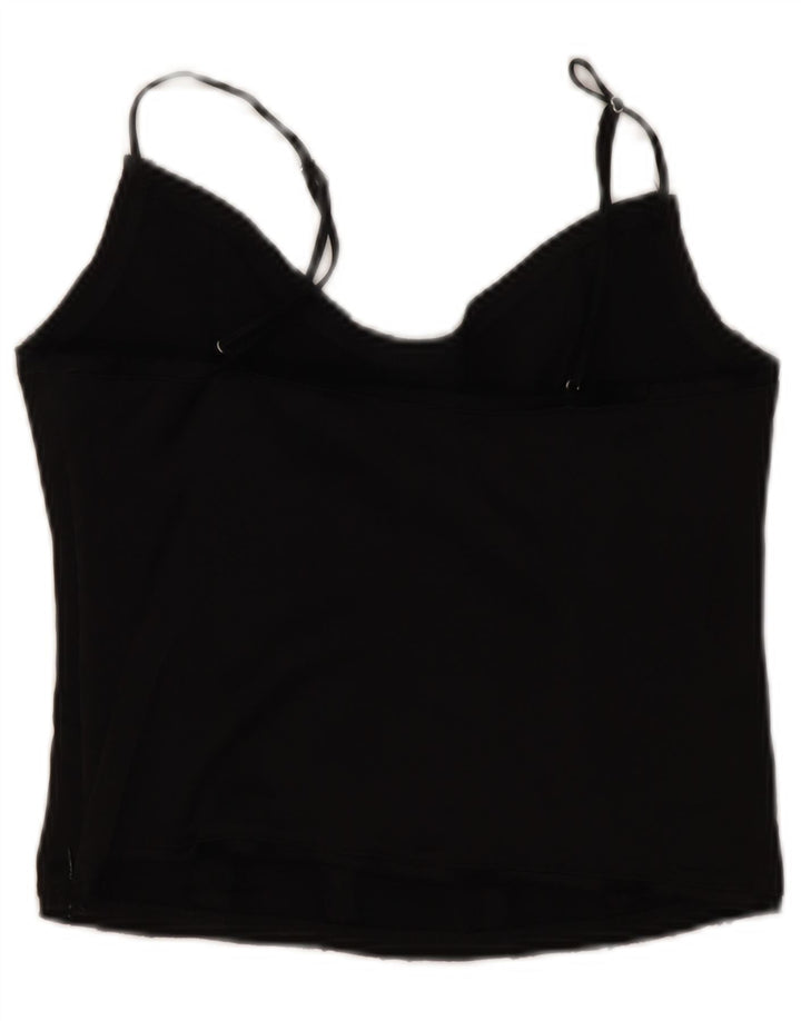 Top Crop pentru femei Zara UK 12 Medium Black Viscose