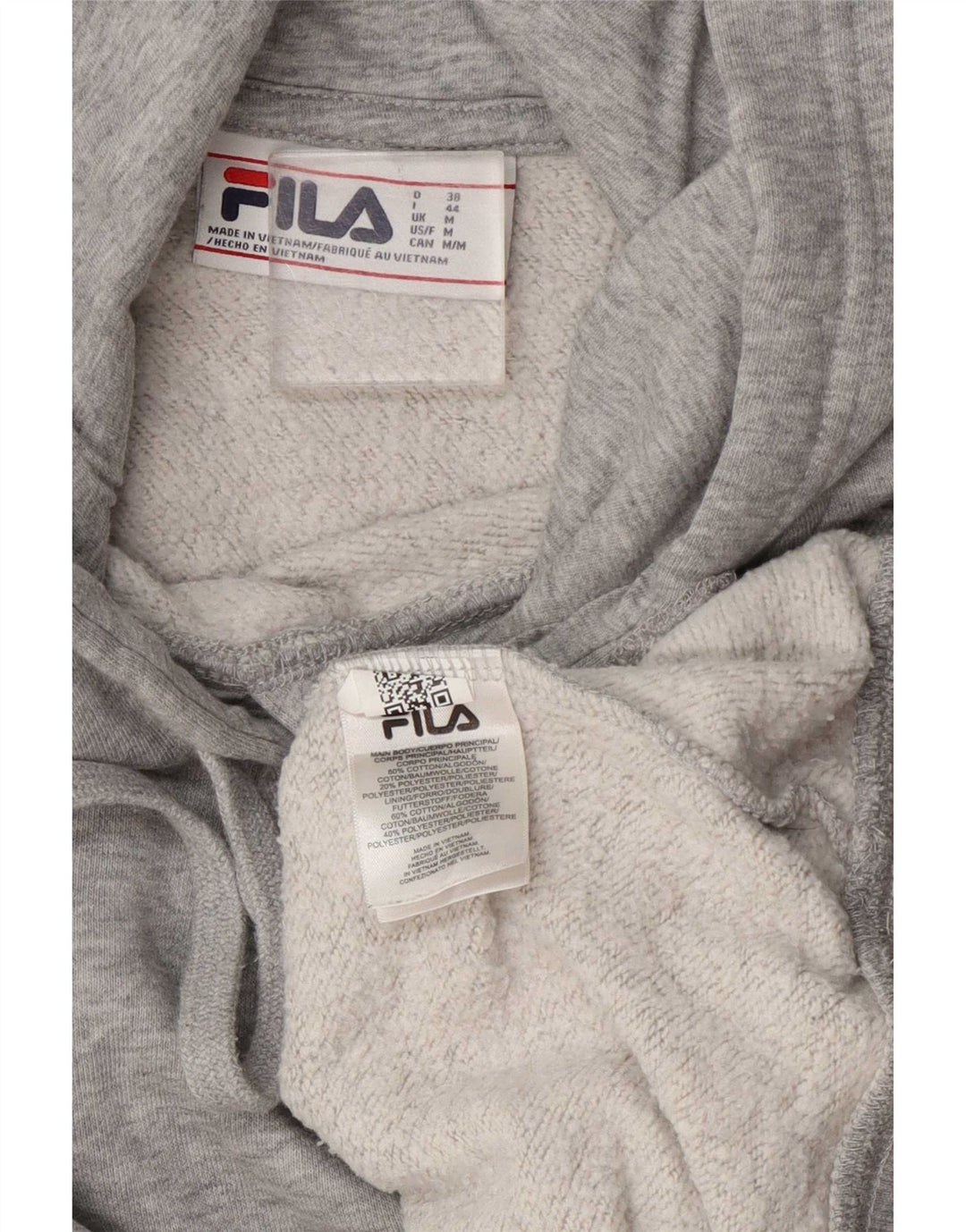 Pulover Fila pentru damă, UK 14, bumbac, gri mediu