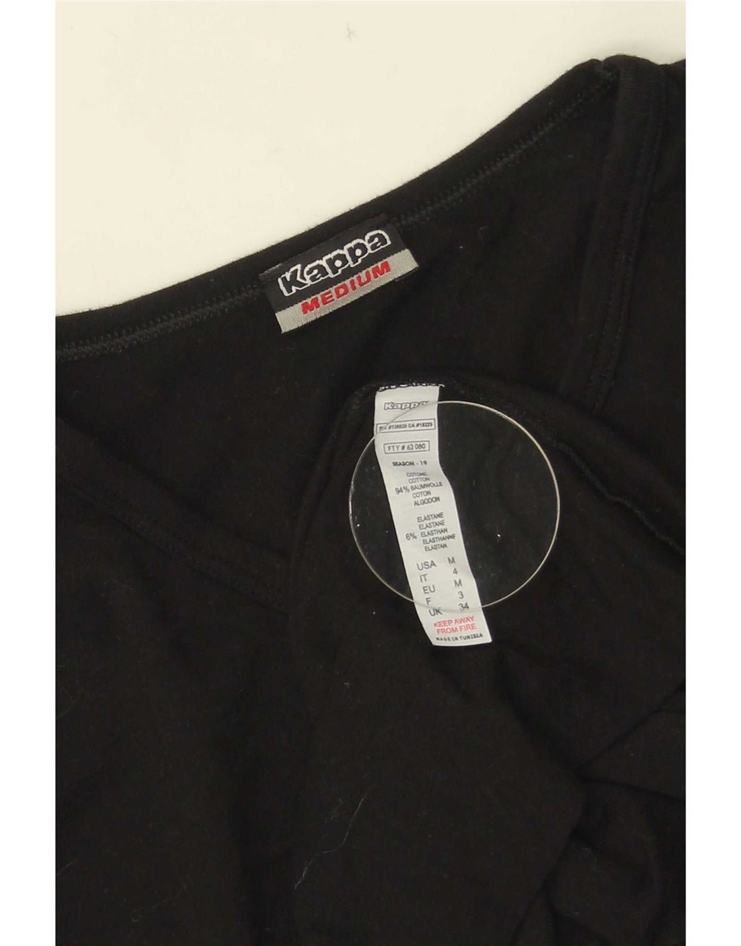 Tricou pentru femei Kappa Top UK 12 Medium Black Bumbac