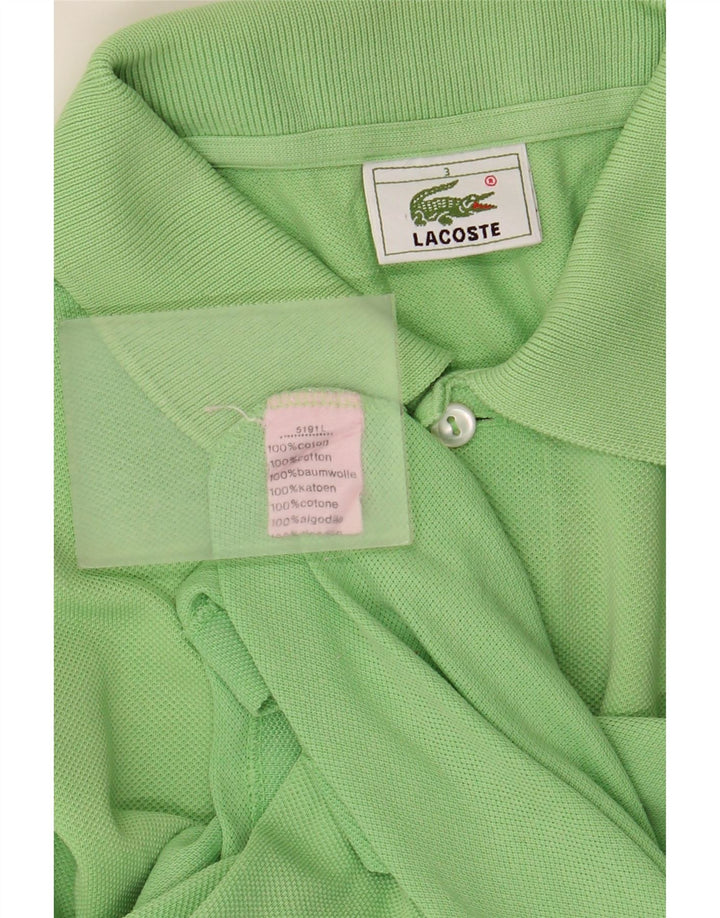 Tricou polo pentru bărbați LACOSTE Mărimea 3 Bumbac verde mic
