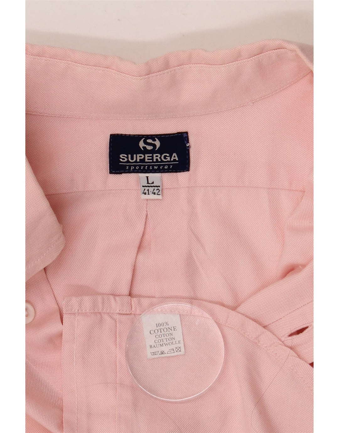 Cămașă pentru bărbați SUPERGA Mărimea 41/42 Bumbac roz mare