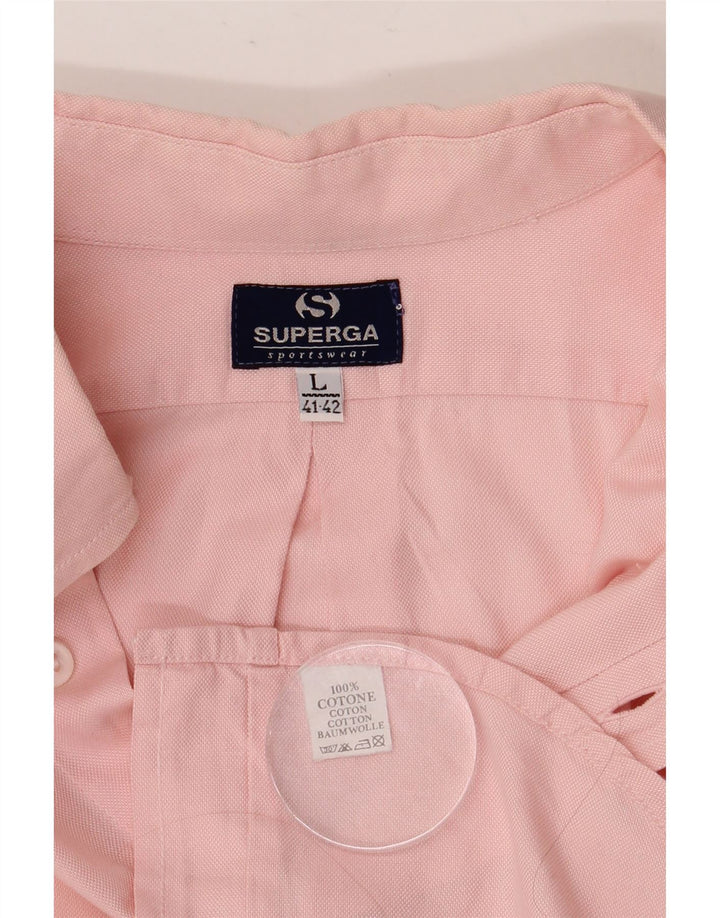 Cămașă pentru bărbați SUPERGA Mărimea 41/42 Bumbac roz mare