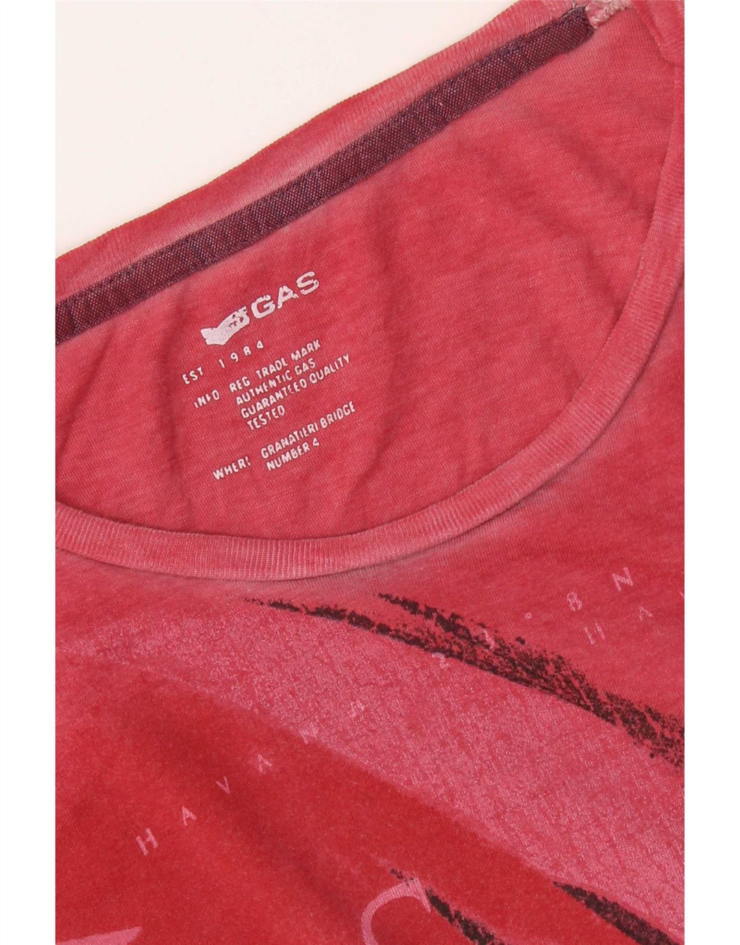 Tricou grafic pentru bărbați Gas Top mare roșu