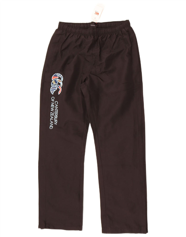 Pantaloni de trening grafic Canterbury pentru bărbați, poliester mediu negru