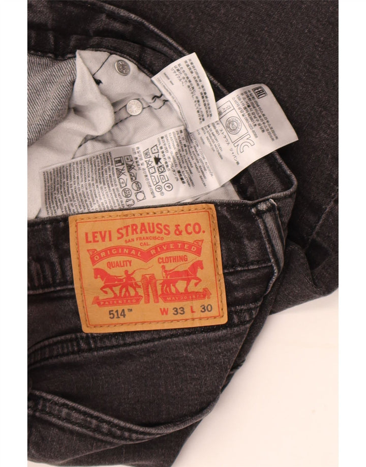 Blugi drepti pentru bărbați Levi's 514 W33 L30 bumbac gri