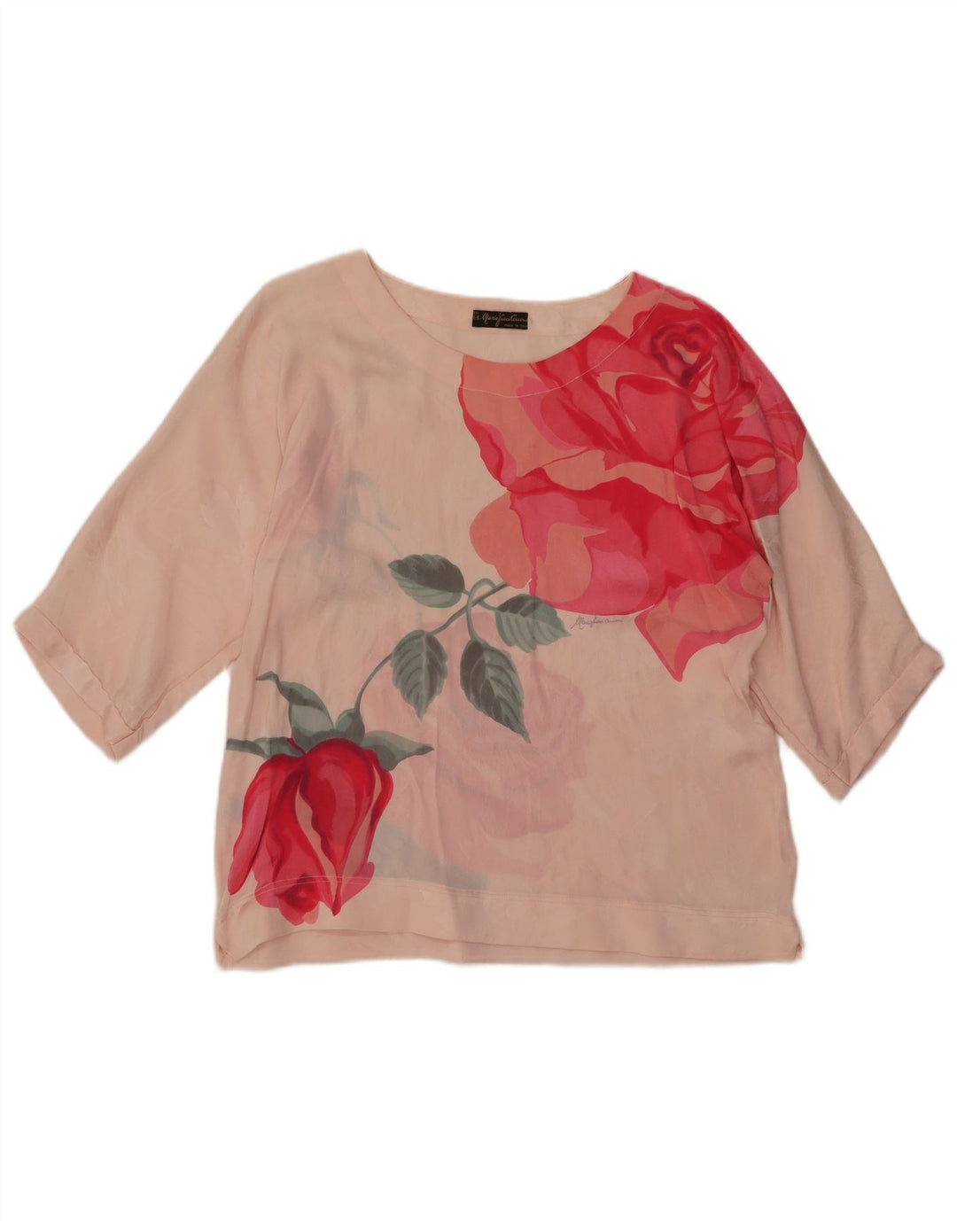Mario Pucci Cecconi Bluză Transparentă Femei Top IT 44 Roz Mediu Floral